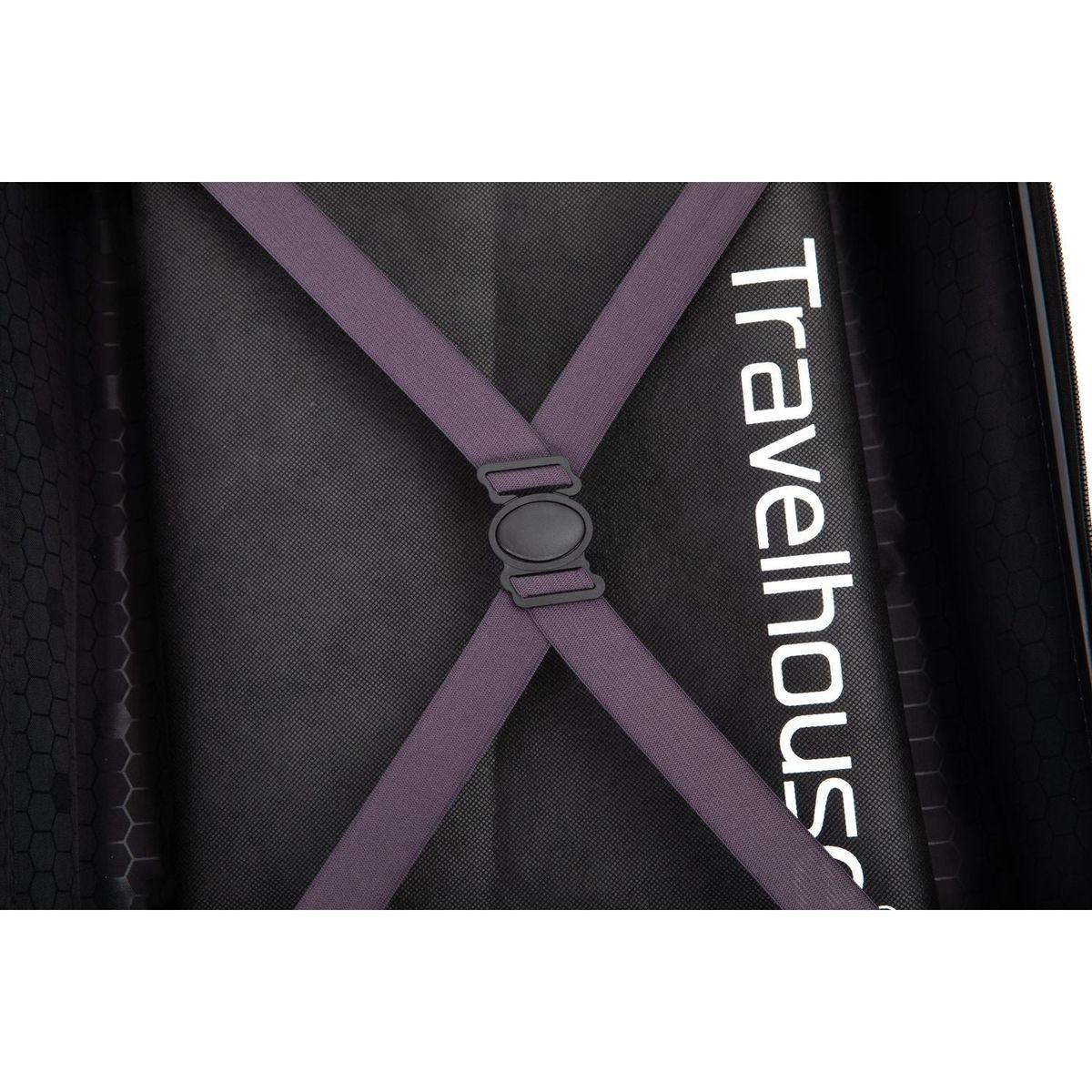 20" Carry on Luggage Lightweight Suitcase, Spinner Wheels, Purple