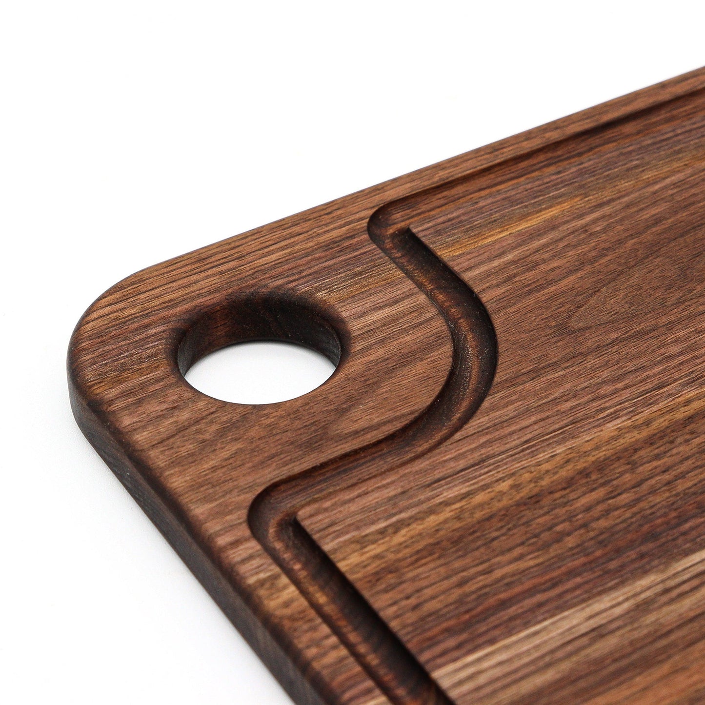 Large Wood Cutting Board With Thumb Hole and Juice Groove 18x12 Inches, Wood Cheese Board, Wooden Chopping Board, 100% Made in the USA