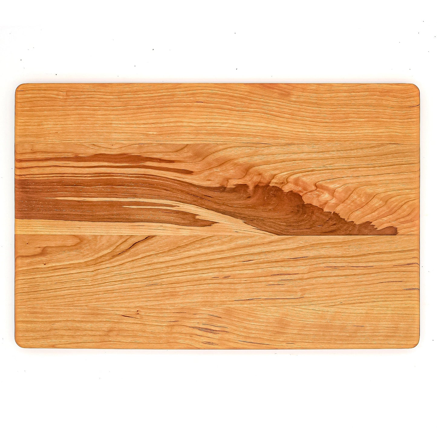 Large Cherry Wood Cutting Board With Juice Groove 18 x 12 Inches, Cherry Charcuterie Board, Cherry Cheese Board, Father's Day, 100% USA Made