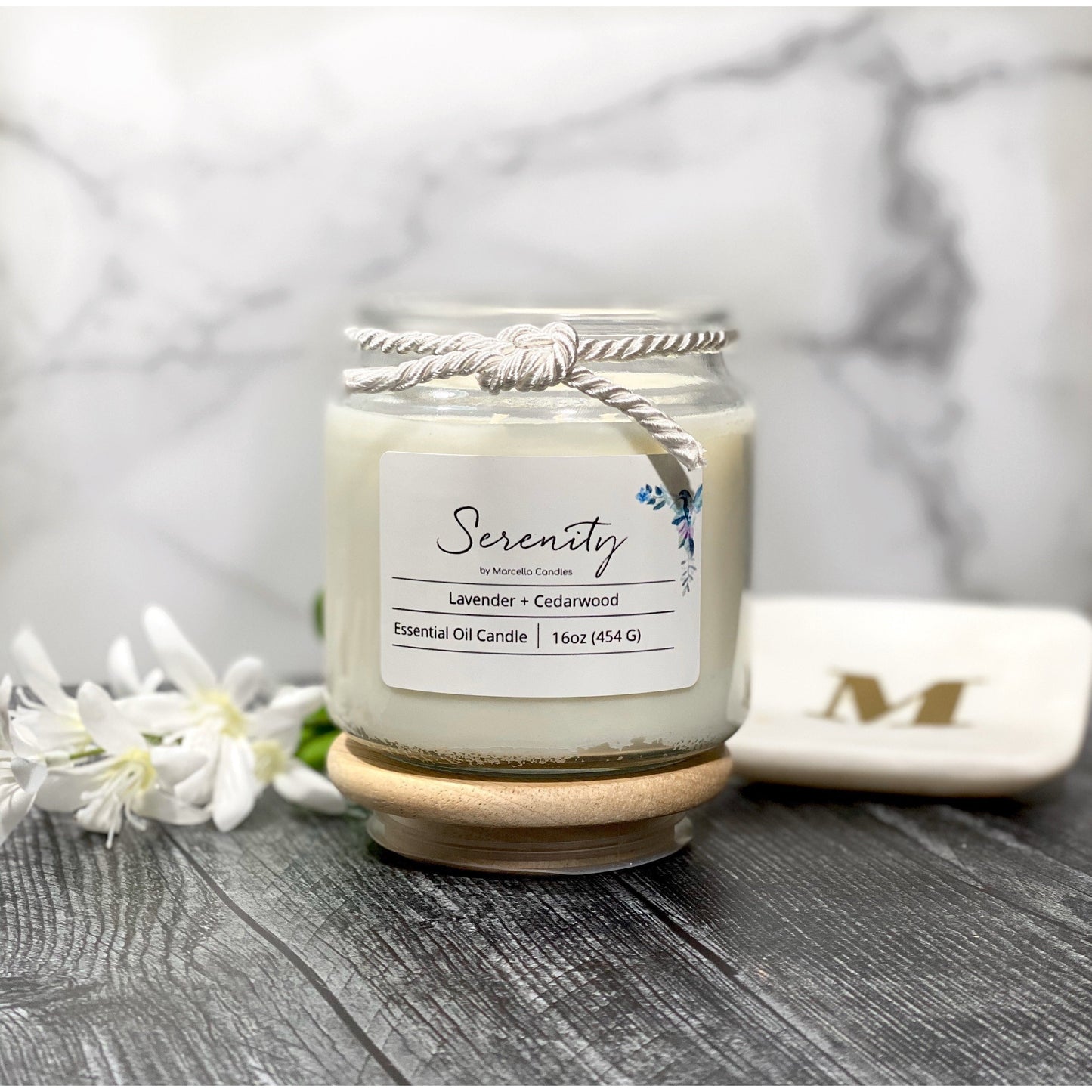 Serenity Lavender + Cedarwood Aromatherapy Candle