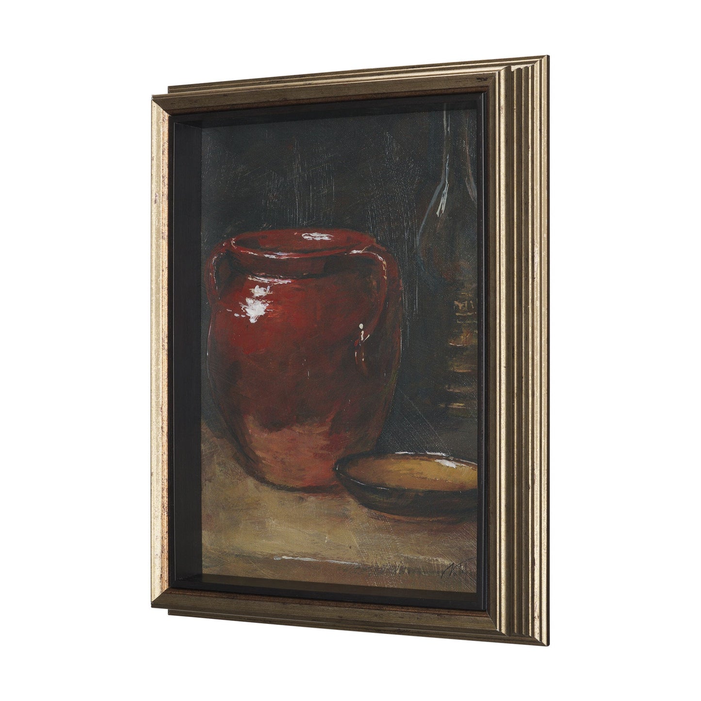 Vintage Crocks with Hand Embellished Framed Art Print
