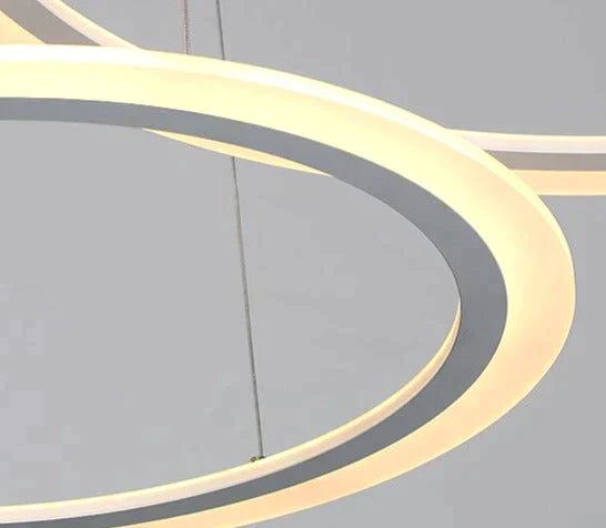 Gabrielle Modern White Circle LED Pendant Lamp