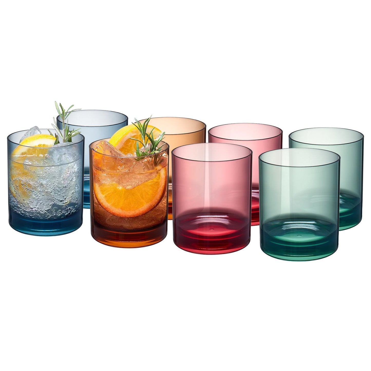 Dining & Tableware: Eze Acrylic Lowball Tumbler Glassware, Set of 8 by Khen Site