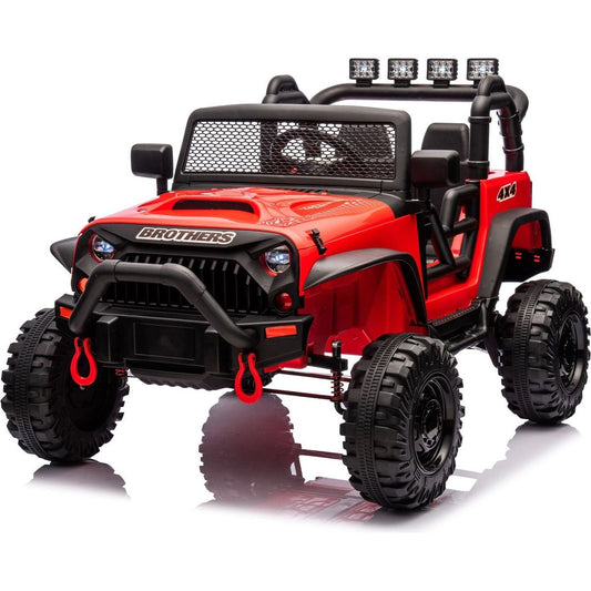24V Kids Ride On 400W Electric toy car W/Parents Control,Four-wheel suspension,Front and rear LED searchlight,With Bluetooth,MP3,USB,Music,Volume adjustment,Light control and Power display For Kids 3+