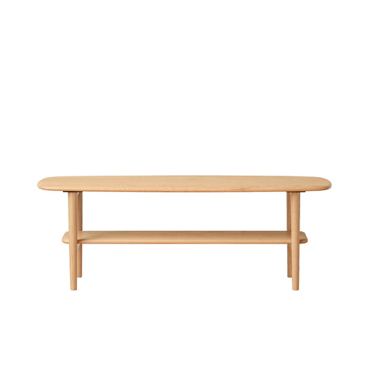 Dining & Tableware: Center table Low Table 100% solid wood Top plate Desk Coffee table Width 100 x Depth 40 x Height 42 cm Study desk Work from home Easy to assemble Natural wood with storage shelf Natural writing desk by Streamdale Furniture