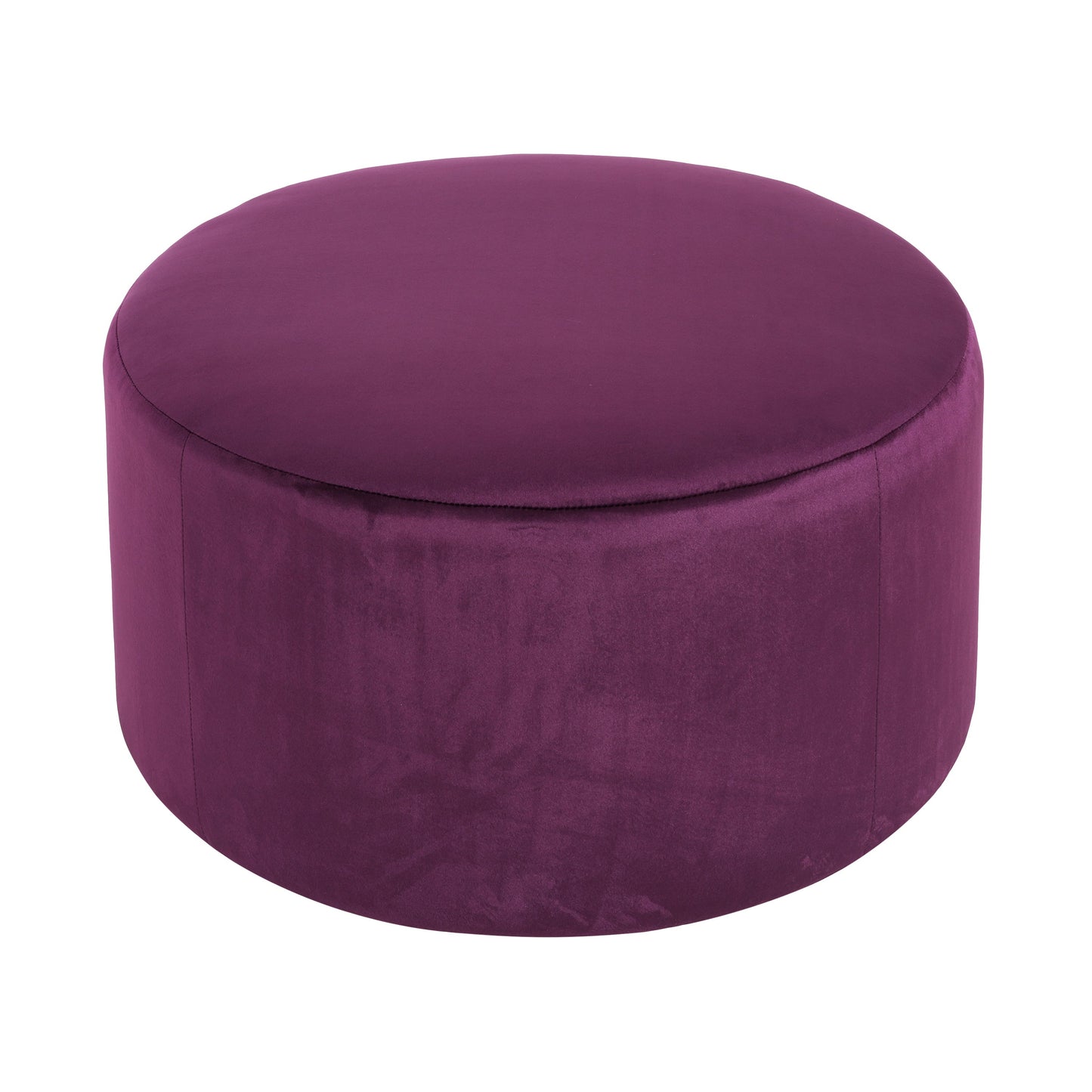 Velvet Round Ottoman,Purple