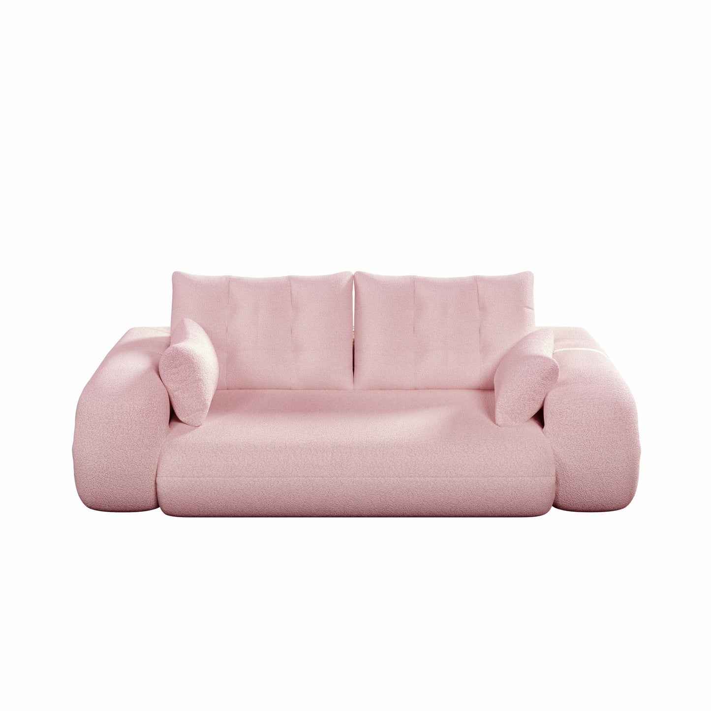 Garden & Outdoor: Human Dog Bed, Lazy Sofa Couch, 78.7 ' Multi-Functional Foldable Sofa Bed, 3-in-1 Teddy Fabric Foam-Filled Sleeper Sofa Bed for Living Room,Guest Bed,Playroom,Pink by Streamdale Furniture