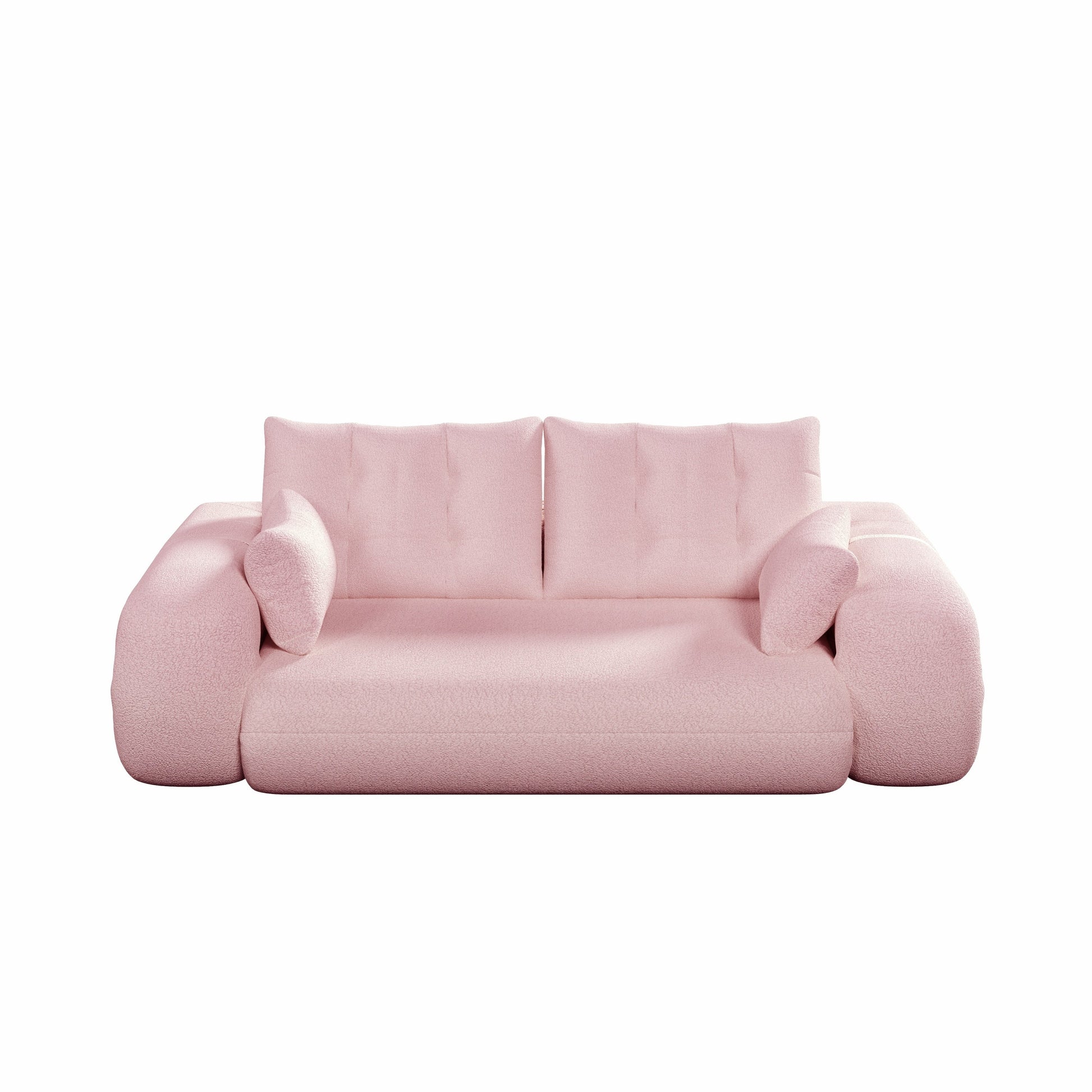 Garden & Outdoor: Human Dog Bed, Lazy Sofa Couch, 78.7 ' Multi-Functional Foldable Sofa Bed, 3-in-1 Teddy Fabric Foam-Filled Sleeper Sofa Bed for Living Room,Guest Bed,Playroom,Pink by Streamdale Furniture