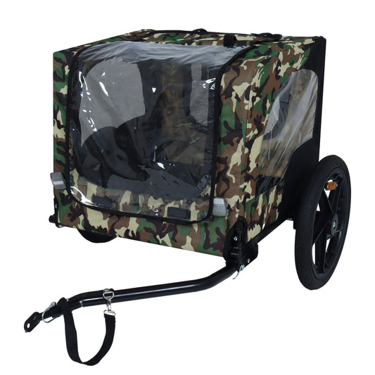 Pet Supplies: Pet Bike Trailer Dog Cart for Bicycle,Suitable for Small and Medium Pets, Easy Folding Cart Frame, Quick Release Wheel, Non-Slip Floor, Internal Leash by Streamdale Furniture