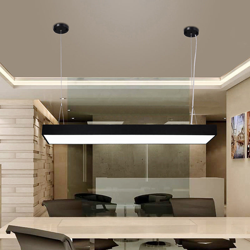 Callie Modern Pendant - Sleek Rectangular LED Light with Adjustable Length