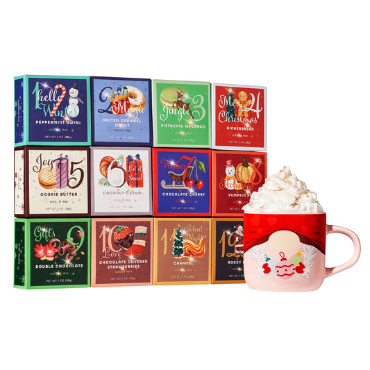 Seasonal & Holiday Decor: 12 Days of Christmas Hot Chocolate, Giftable Food Set by Khen Site