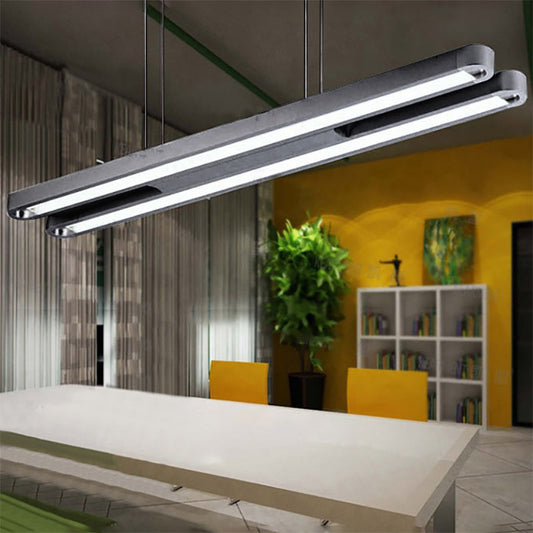 Starlight: Oval Metal Pendant LED Light - Contemporary Black, Adjustable White/Warm/Natural