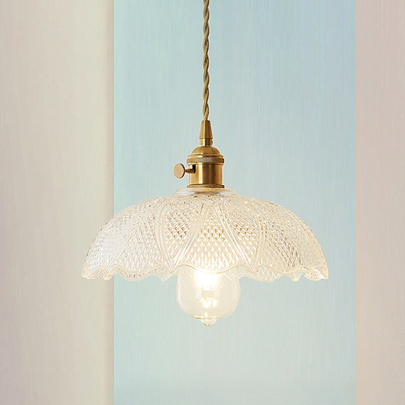 Isabella's Modern Brass Pendant: Etched Glass Meets Vintage Charm
