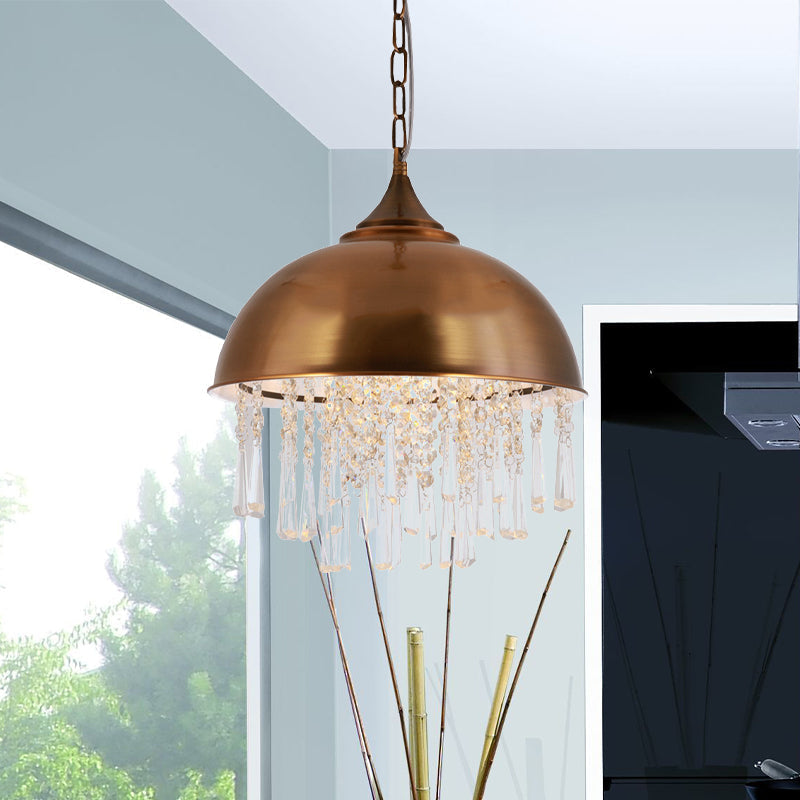 Harlow - Glamorous Industrial Pendant Light with Crystal Accents (1-Light)