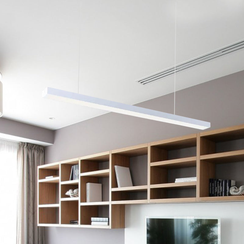 Callie Modern Pendant - Sleek Rectangular LED Light with Adjustable Length