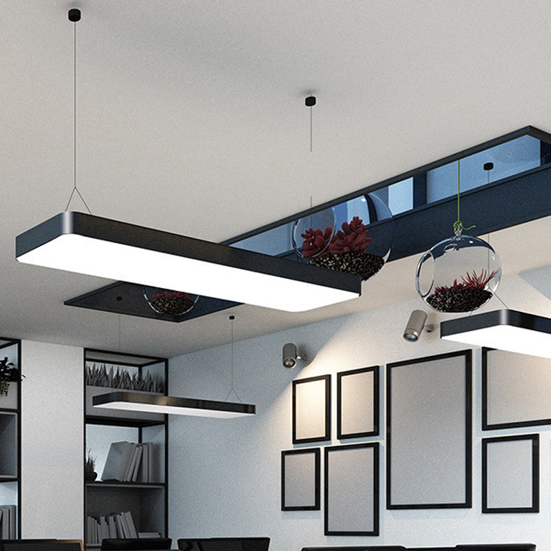 Callie Modern Pendant - Sleek Rectangular LED Light with Adjustable Length