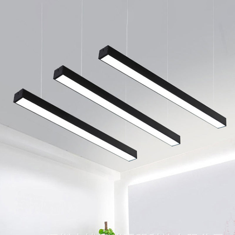 Callie Modern Pendant - Sleek Rectangular LED Light with Adjustable Length