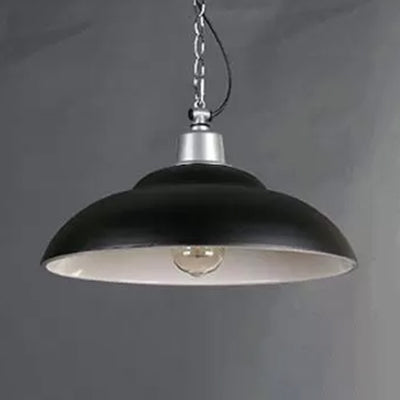 Adalynn Industrial Pendant: Dual Shades & Vintage Charm (Black & Green
