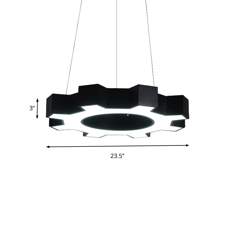 Evelyn's Energetic Gear Pendant: Illuminate Your Gym with Modern Style