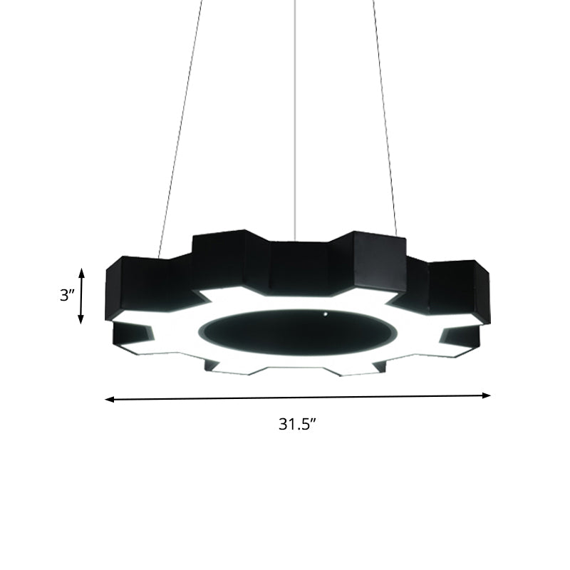 Evelyn's Energetic Gear Pendant: Illuminate Your Gym with Modern Style