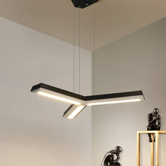 Ethan's Modern Y-Shaped LED Pendant Lamp: Enhance Your Office with Style and Efficiency