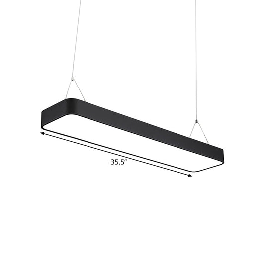 Teagan Linear Luminosity: Modern Black LED Pendant Light