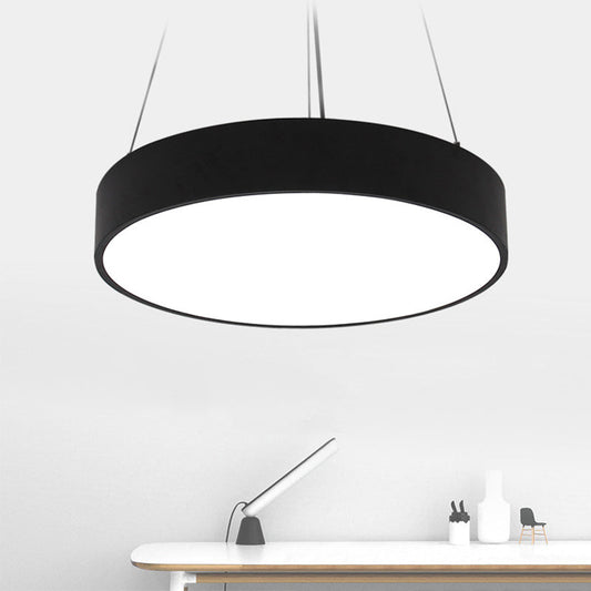 Hayden Modern Black Round Plate Pendant Lamp: A Touch of Sophistication with LED Light