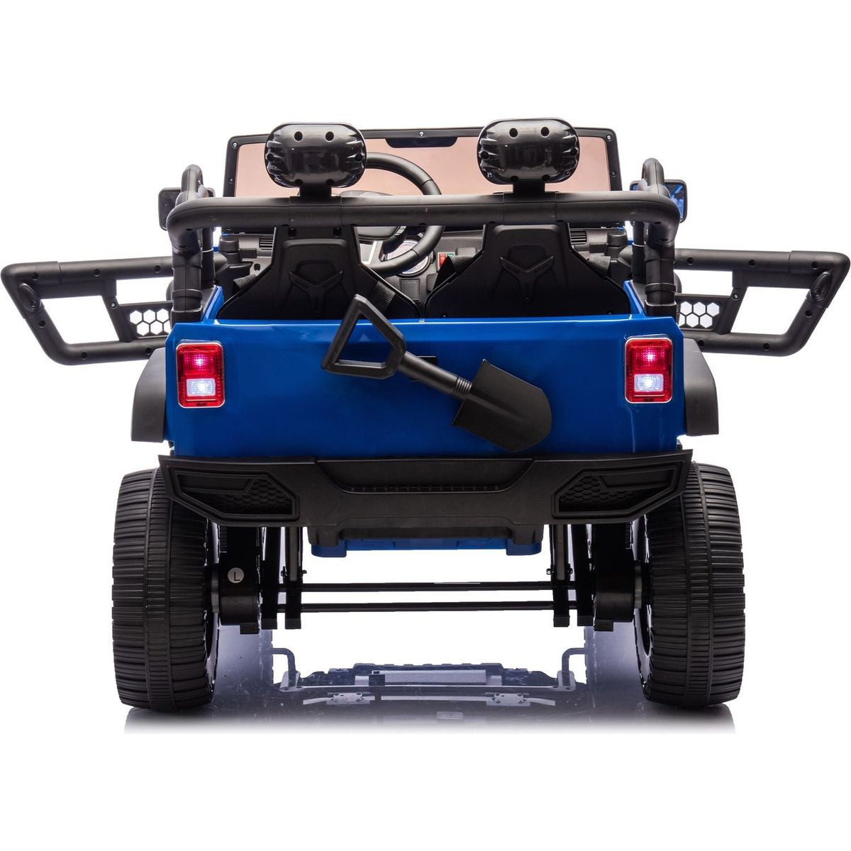 24V Two-Seater Kids Ride On Truck Car W/Parents Control,200wx2,Seat width 20.28in,Four-wheel Suspension,LED Lights,Music,MP3,Bluetooth,Two independent seat belts,Suitable for off-road For Kids Aged 3+