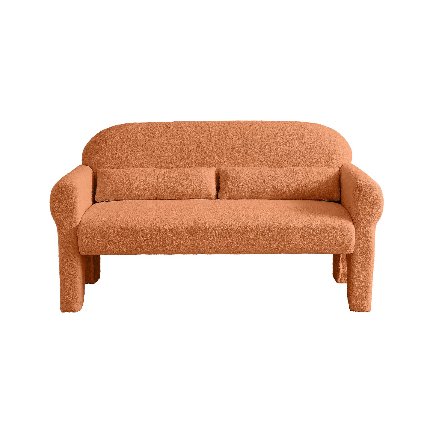 [VIDEO provided]2 Piece Set Sofa Couch,modern teddy fabric loveseat & accent chair for Living room
