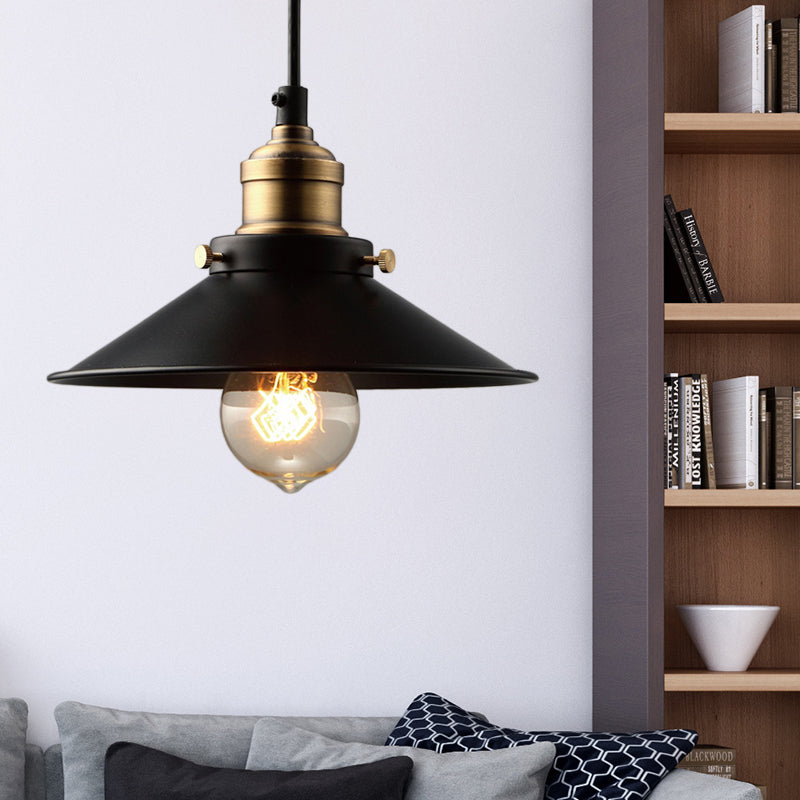 Enliven Your Space with Industrial Chic: The Black Cone Metal Pendant Light
