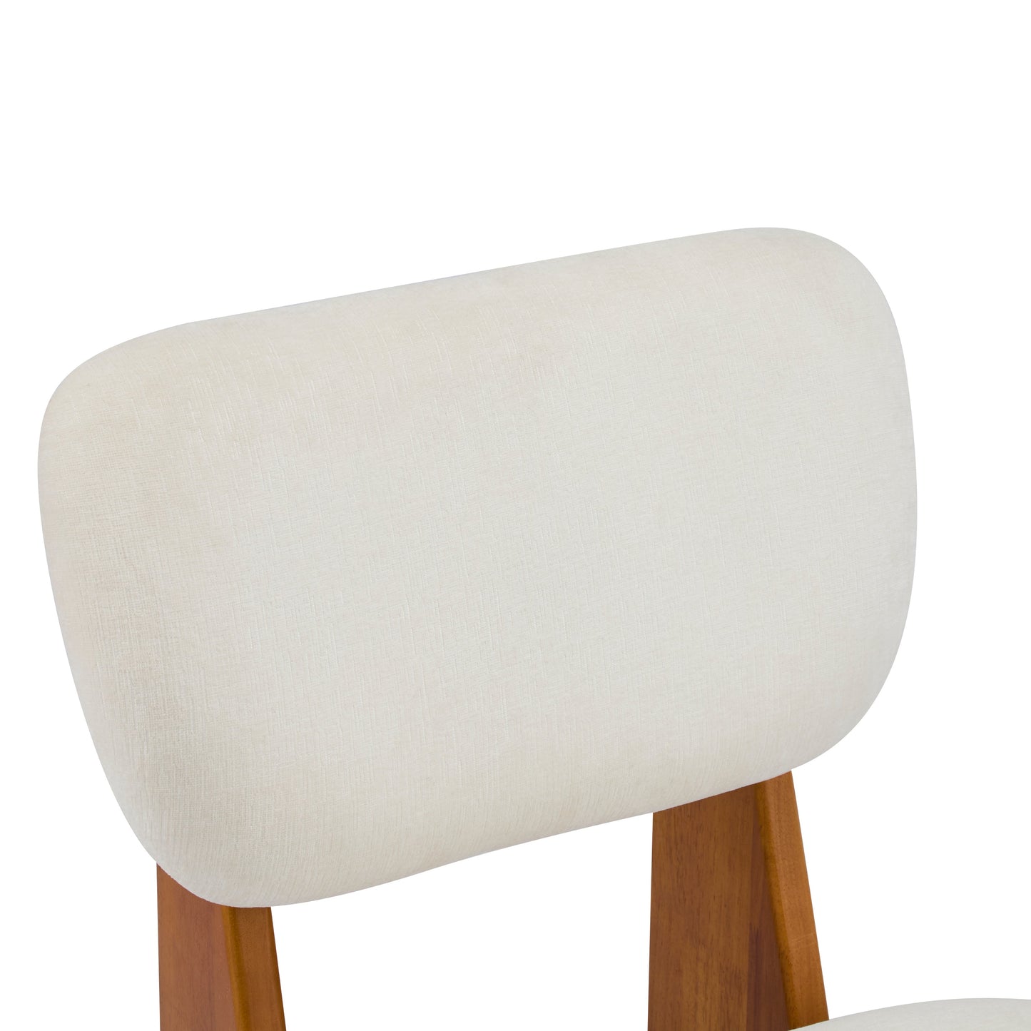 [Set of 2] Modern Beige Lounge Chair with Polyester Upholstery, Sturdy Wood Base With Natural Finish, Minimalist and Stylish Accent Seating for Living Room, Bedroom, or Office