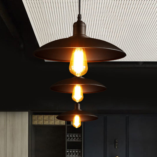 Audrey Metal Pot Lid Pendant Light - Chic 1-Light Fixture for Restaurants