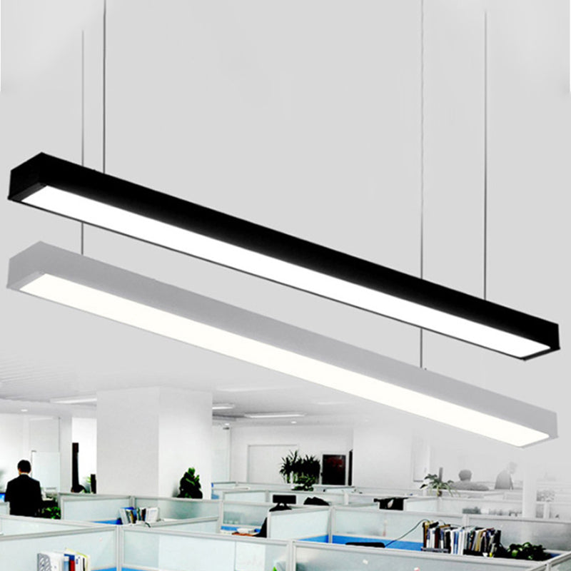 Callie Modern Pendant - Sleek Rectangular LED Light with Adjustable Length