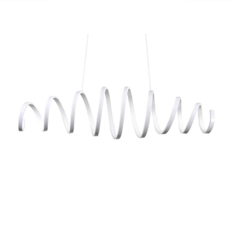 Logan Modern Spiral Pendant - White LED Light with Adjustable Brightness
