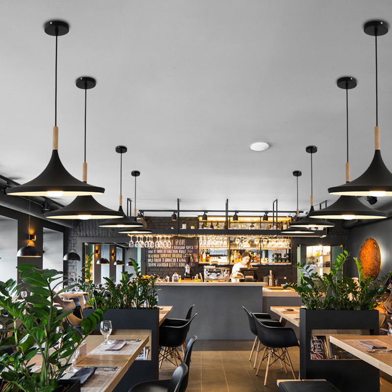 Macaron Style Geometric Pendant Light - Modern Metal Hanging Fixture for Dining Room