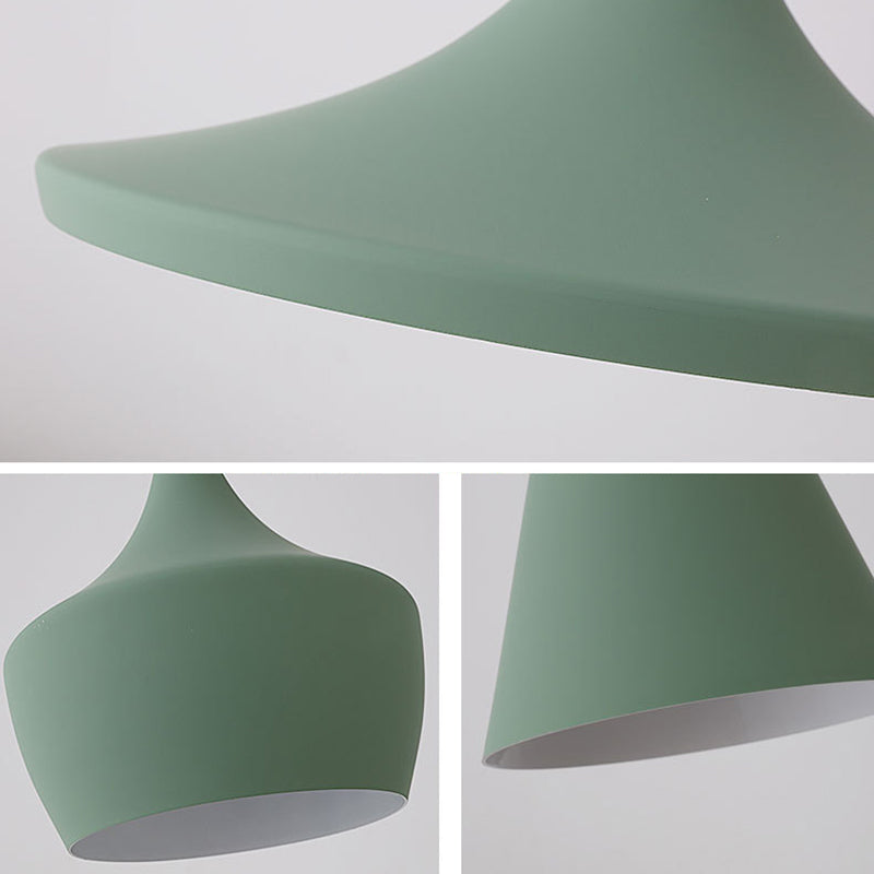 Macaron Style Geometric Pendant Light - Modern Metal Hanging Fixture for Dining Room