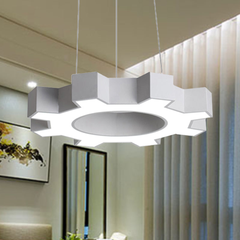 Evelyn's Energetic Gear Pendant: Illuminate Your Gym with Modern Style