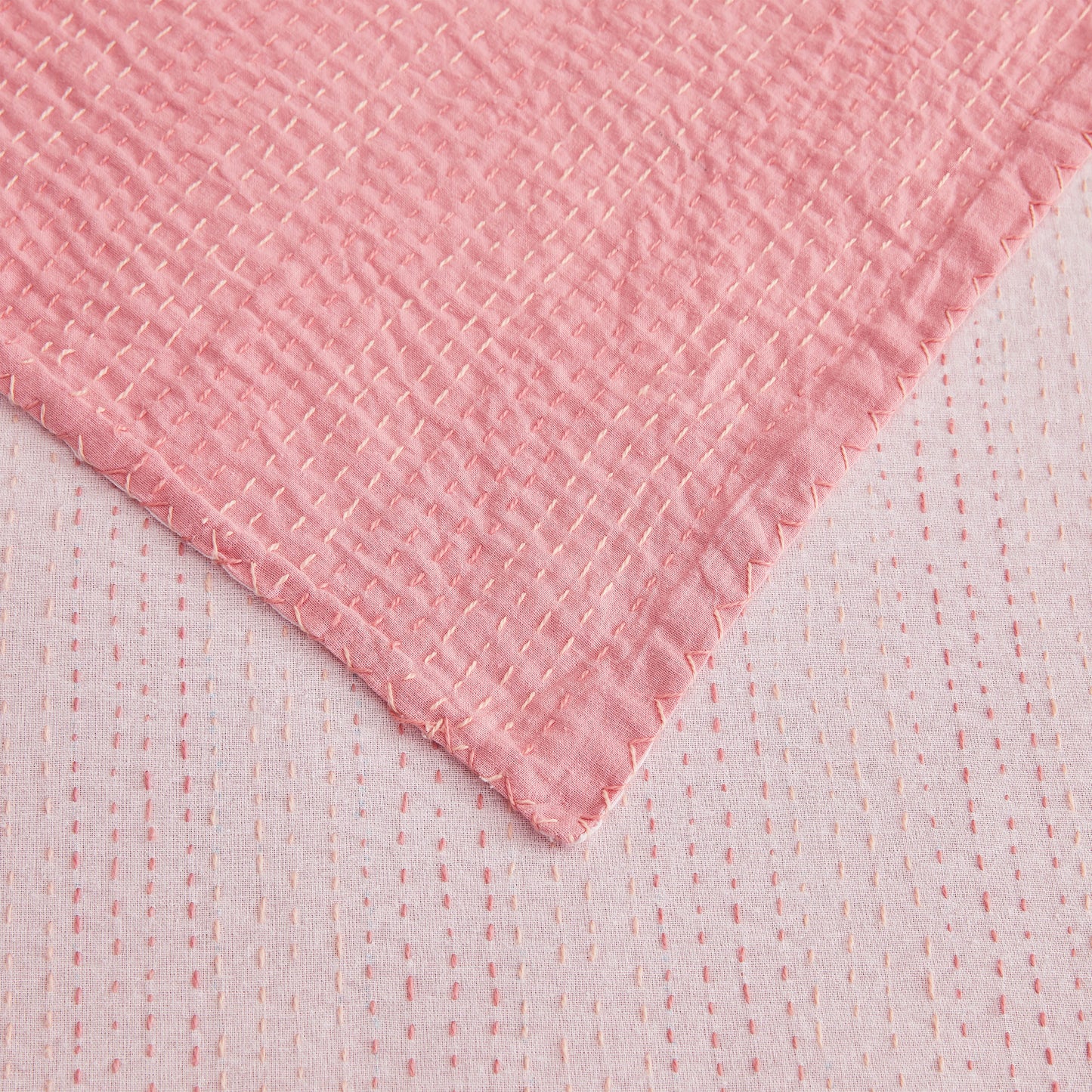 Hand Stitched Reversible Kantha Coverlets