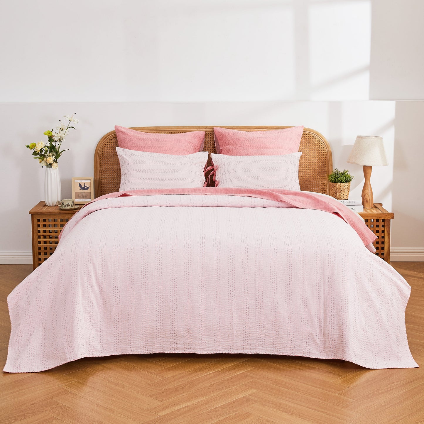 Hand Stitched Reversible Kantha Coverlets