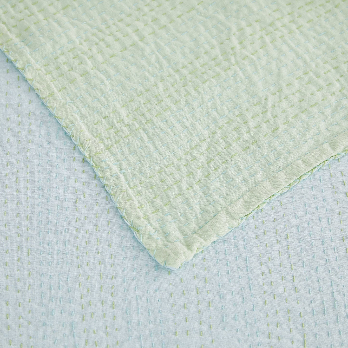 Hand Stitched Reversible Kantha Coverlets