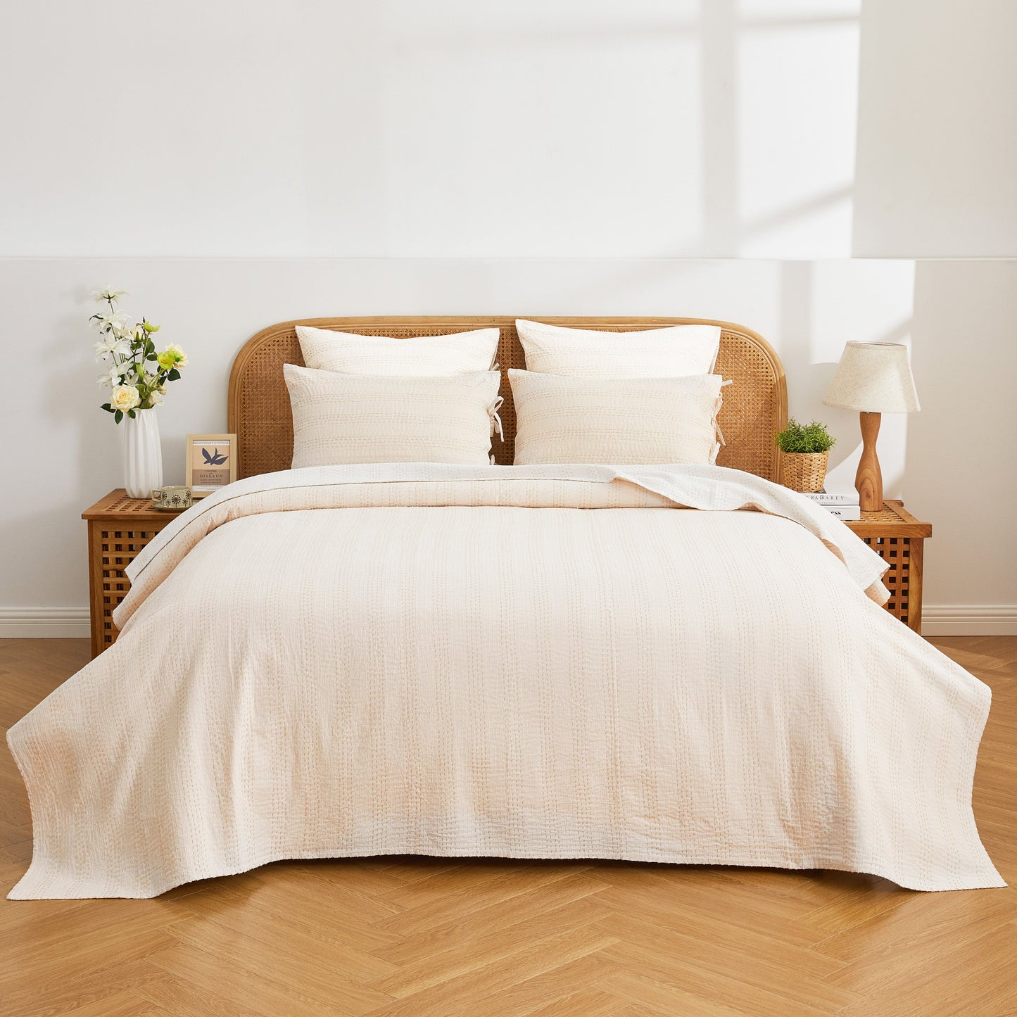 Hand Stitched Reversible Kantha Coverlets