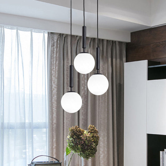 Brynn Modern White Glass Globe Pendant: Illuminate Your Space with Timeless Elegance