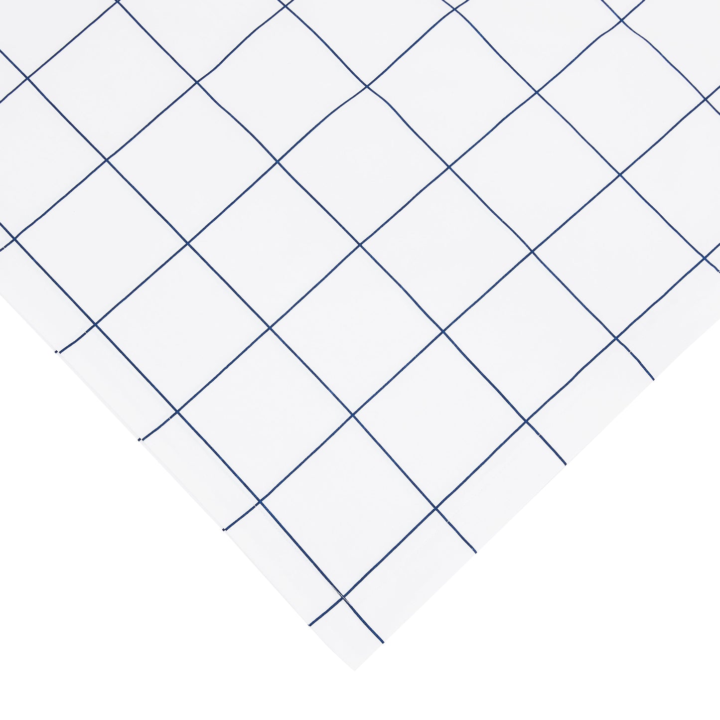 Grid Printed Cotton Percale Duvet Set