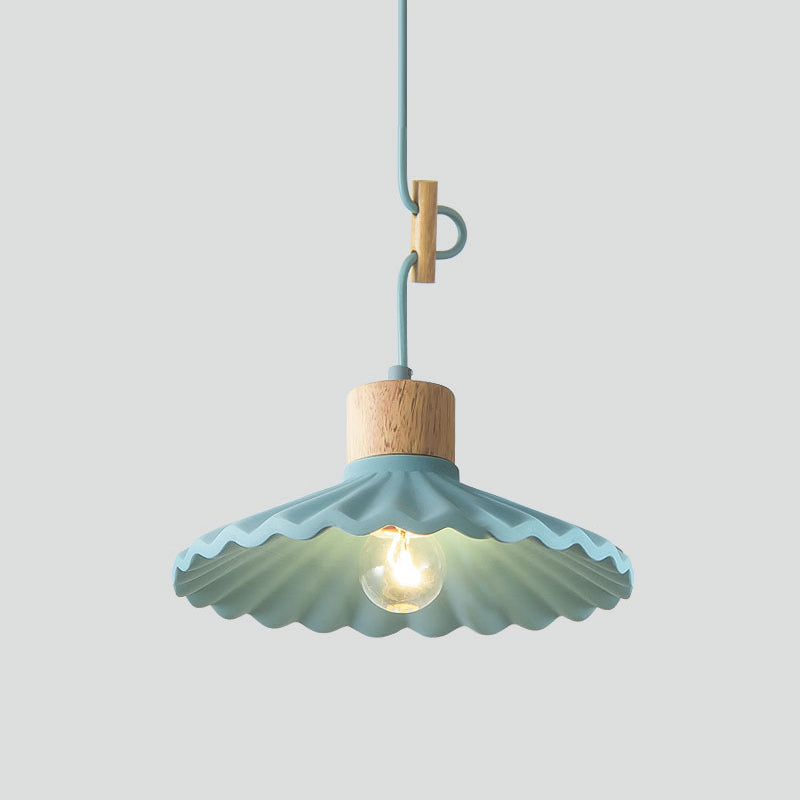 Modern Mini Colorful Pendant Light with Lovely Cement Saucer Shade for Bedroom