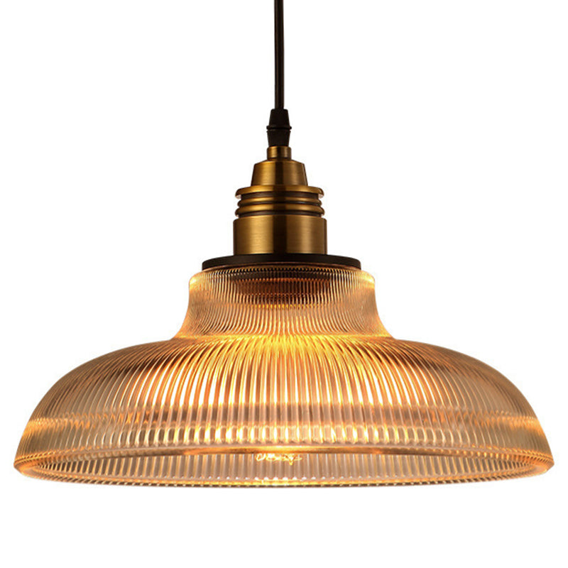 Elaina Eye-Catching Ribbed Glass Pendant Light
