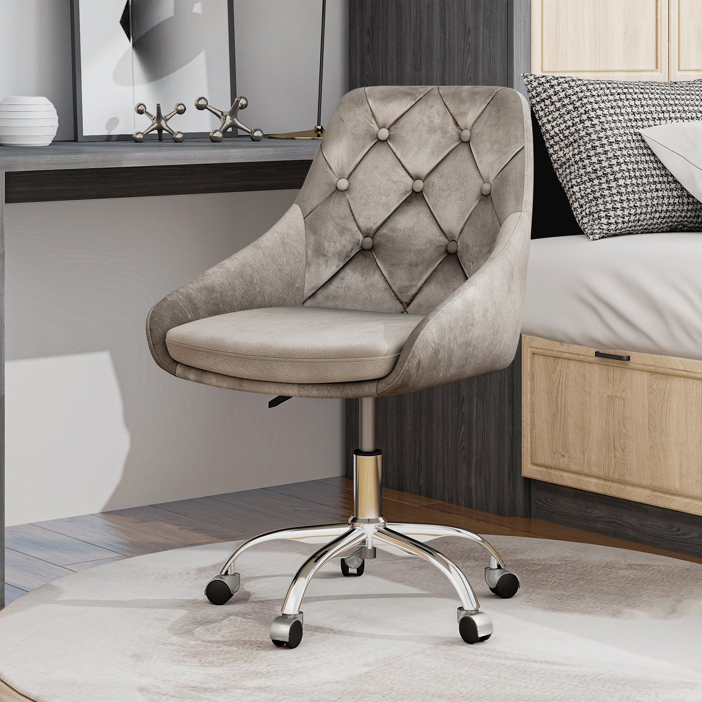 Dining & Tableware: Modern velvet fabric with chrome legs living room furniture dining by Sangria Beech
