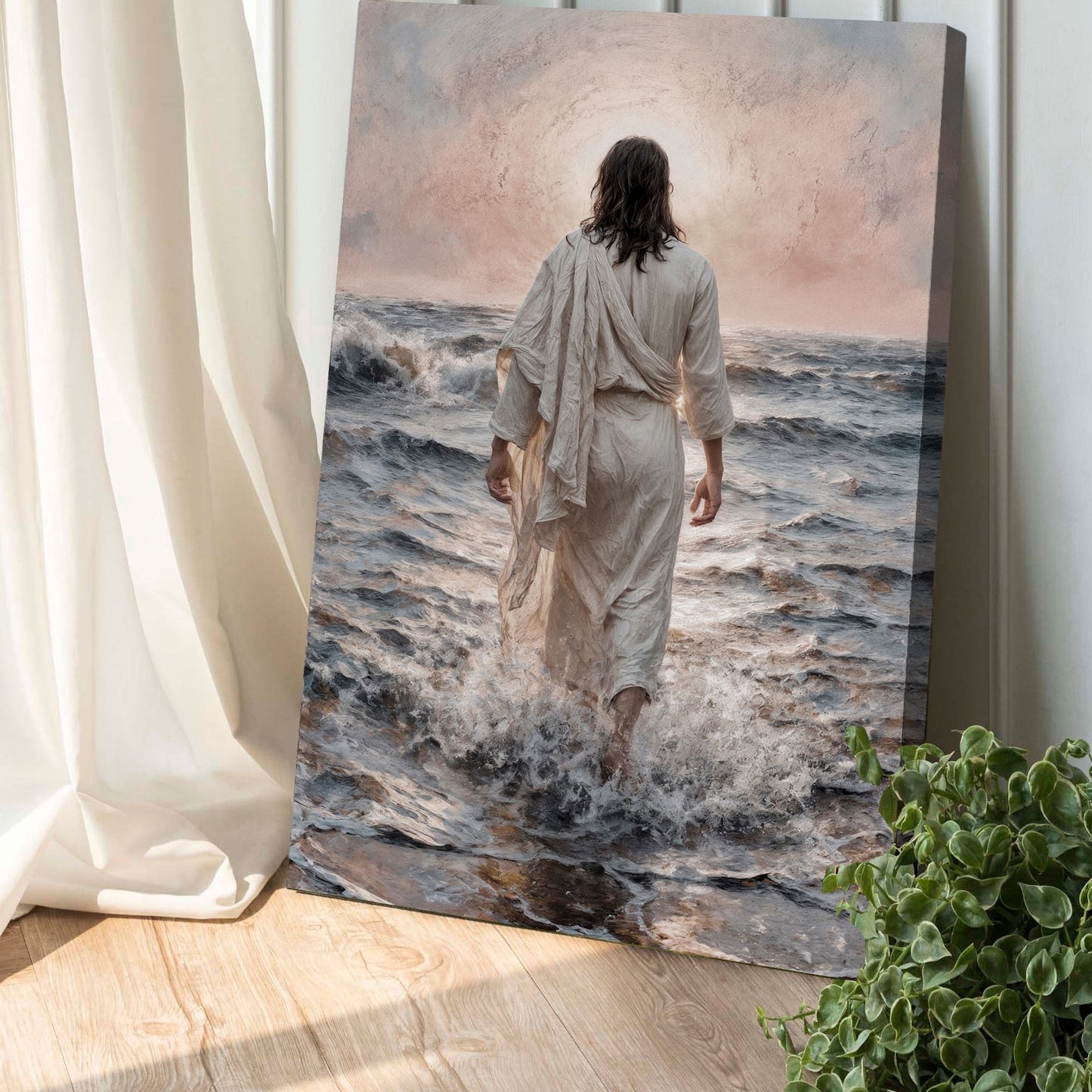 Jesus Christ Walking On Water Faith Wall Art VII