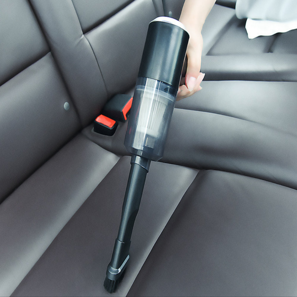 6KPa Cordless Handheld Vacuum Cleaner, 2000mAh Dual Battery, Wet & Dry Cleaning, Compact ABS Design, Transparent Dust Cup, USB R