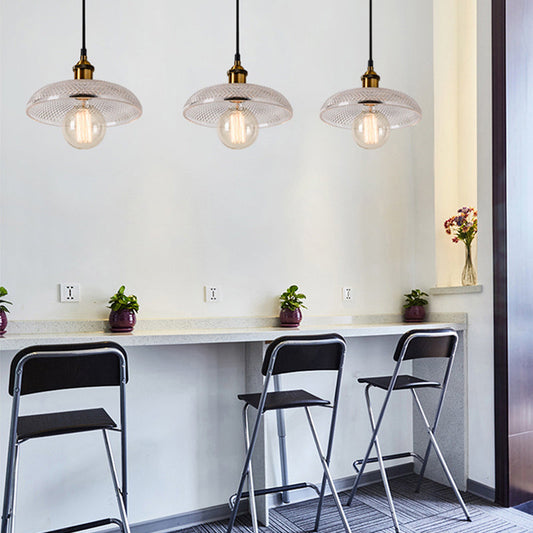 Brighten Your Space with Industrial Charm: The Farmhouse Brass Dome Pendant Light