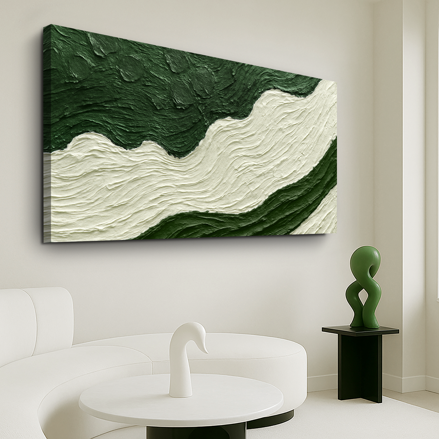 Green Rivers Abstract Wall Art VII